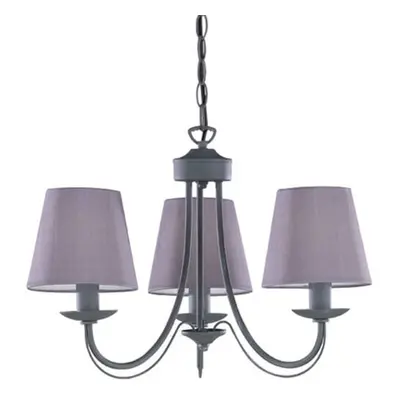 Trio Lighting Lustr Cortez, šedý, 3 žárovky