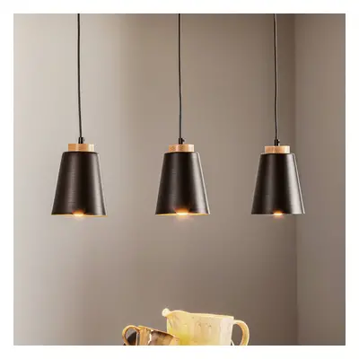 EMIBIG LIGHTING Závěsné světlo Bolero 3, tři zdroje, černá