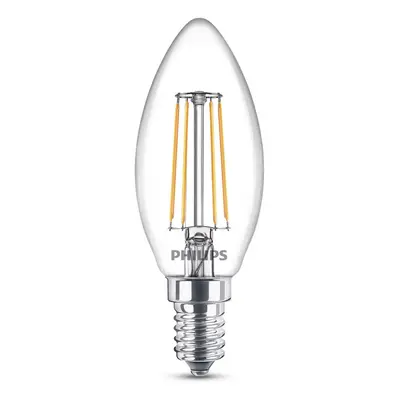 Philips Philips E14 LED svíčka 4,3W teplá bílá filament