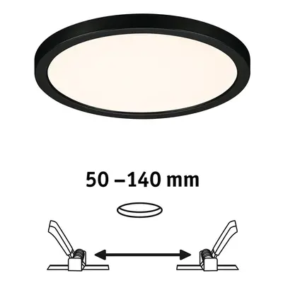 Paulmann Paulmann Areo LED panel kulatý černý 3000K Ø17,5cm