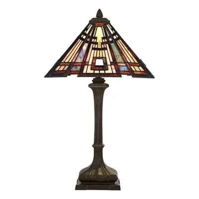 QUOIZEL Stolní lampa Classic Craftsman v designu Tiffany