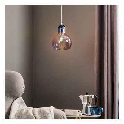 TK Lighting Závěsné svítidlo Mango, modro-transparentní/stříbrné