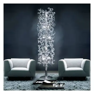 Metallux Stojací lampa Crystal s osazenou tyčí