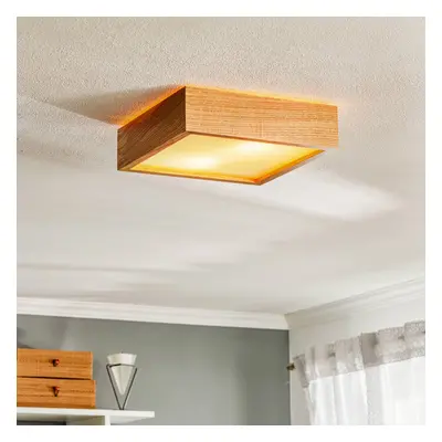 TEMAR LIGHTING Stropní světlo Quatro DR s dřevěným rámem, 30,5 cm