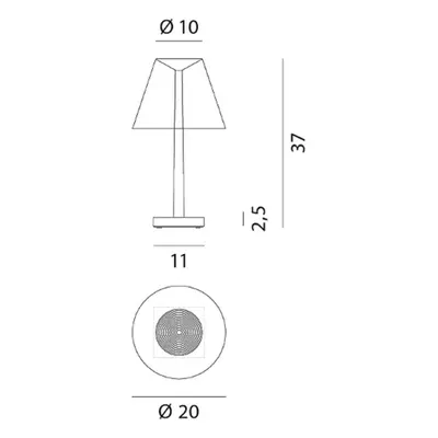 Rotaliana Rotaliana Dina T1 LED stolní lampa bílá/bronz