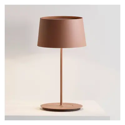 Vibia Stolní lampa Vibia Warm 4896, Ø 22 cm, hnědá