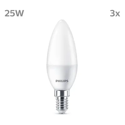 Philips Philips LED svíčka E14 2,8W 250lm 2 700K matná 3ks