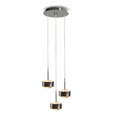 Top Light Závěsné svítidlo Puk Maxx Drop Trio, chrom, 3 světla G9