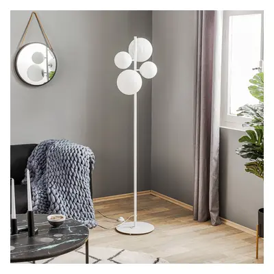 ALDEX Stojací lampa Bloom, čtyři zdroje, bílá