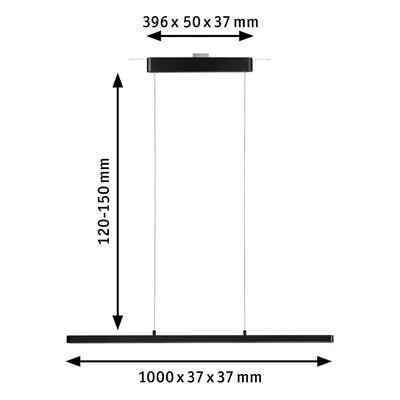 Paulmann Závěsné svítidlo Paulmann URail Lento LED, matná černá