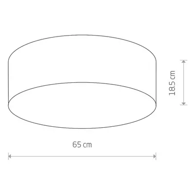 Euluna Stropní svítidlo Cameron, šedé, Ø 65 cm