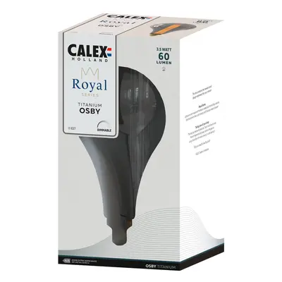 Calex Calex Royal Osby LED E27 3,5W 2 000K dim kouřová