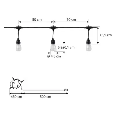 PRIOS Prios Smart LED světelný řetěz Liezel, 732 cm, RGBW, Tuya