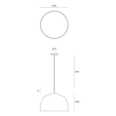 miloox by Sforzin Závěsné svítidlo Hrnek, krémově bílé s chromovanými detaily Ø40cm