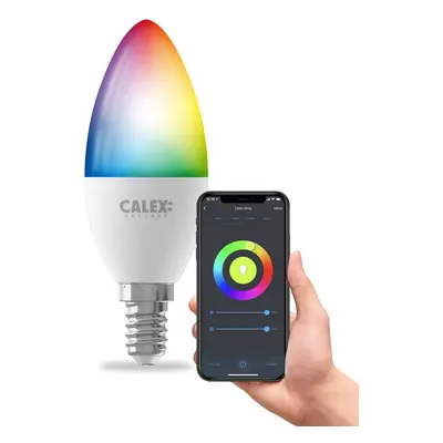 Calex Calex smart LED svíčka E14 B35 4,9W CCT RGB