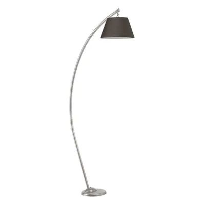 ONLI Stojací lampa Sinea, stříbrná/černá, výška 110 cm, železo, textil