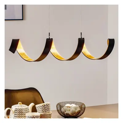 Eco-Light LED závěsné světlo Helix, černá-zlatá, 80 cm