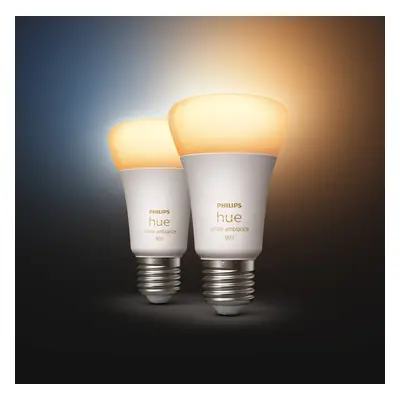 Philips Hue Philips Hue White Ambiance E27 6W, sada 2ks