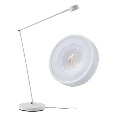 Lindby Stojací lampa Lindby Jyla, bílá, 4000K, GX53, železo