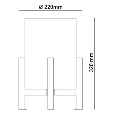 Näve Stolní lampa LED Madita, výška 32 cm, přírodní/látka