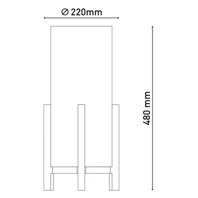 Näve Stolní lampa LED Madita, výška 48 cm, přírodní/látka