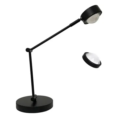 Lindby Stolní lampa Jyla, černá, čočka, 3000K