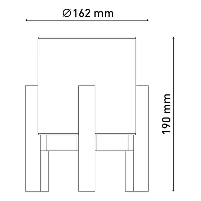 Näve Stolní lampa LED Madita, výška 19 cm, přírodní/látka