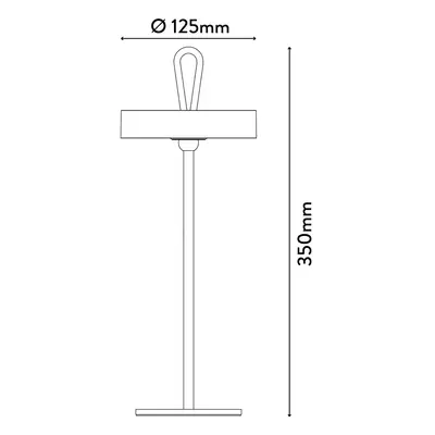 Näve Nabíjecí stolní lampa Ella LED, magnetická, bílá