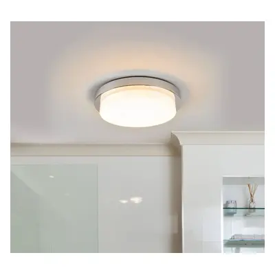 Lindby LED stropní svítidlo Cordula, lesklý chrom, IP44