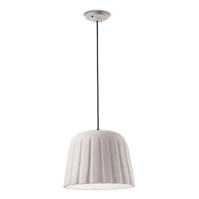 Ferroluce Závěsná lampa Madame Gres keramická výška 30 cm, bílá