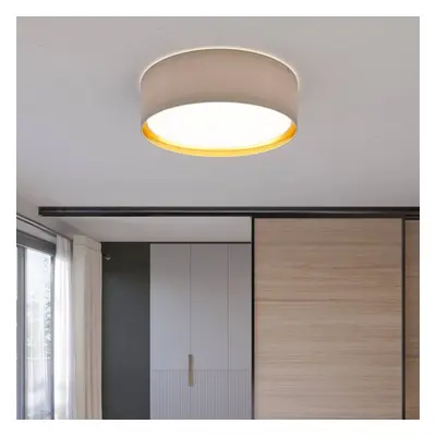 TK Lighting Stropní svítidlo Bilbao, šedé/zlaté, Ø 60 cm