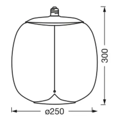 OSRAM OSRAM Vintage 1906 Big Oval, kouřová, E27, 1 800 K, vlákno