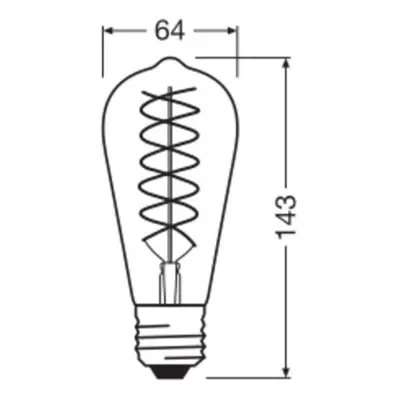 OSRAM OSRAM LED Vintage 1906 Edison, zlatá, E27, 8,8 W, 824, stm.