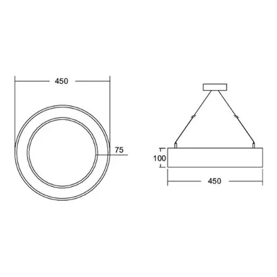 BRUMBERG BRUMBERG Biro Circle Ring10 Ø 45 cm nahoru/dolů DALI CCT stříbrná