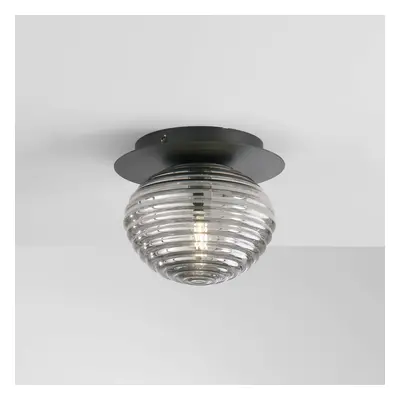 Eco-Light Stropní svítidlo Ripple, černá/kouřově šedá, Ø 20 cm