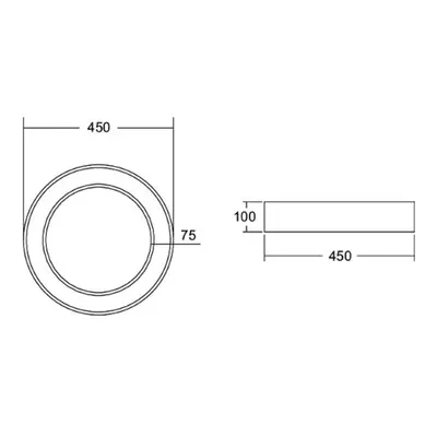 BRUMBERG BRUMBERG Biro Circle Ring, Ø 45 cm, DALI, černá, 4 000 K