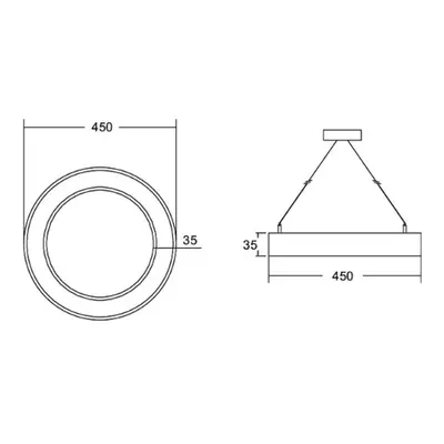 BRUMBERG BRUMBERG Biro Circle Ring 3,5 direct Ø 45cm CA stříbrná 4000 K