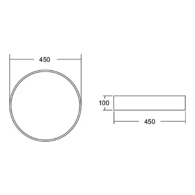 BRUMBERG BRUMBERG Biro Circle, Ø 45 cm, zapnuto/vypnuto, bílá, 3 000 K