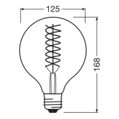 OSRAM OSRAM LED Vintage 1906, G125, E27, 8,4 W, zlatá, 824, stm.