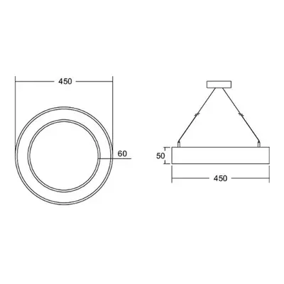 BRUMBERG BRUMBERB Biro Circle Ring5 direct DALI, Ø 45 cm, bílá, 4000K