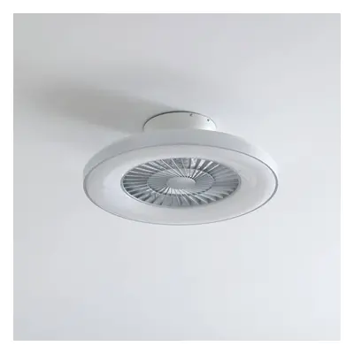 Lindby Stropní ventilátor Lindby Smart LED Paavo, stříbrný, tichý, Tuya