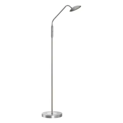 FISCHER & HONSEL Stojací lampa LED Tallri, barva niklu, výška 135 cm, CCT