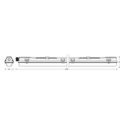 LEDVANCE Svítidlo LEDVANCE Submarine PCR 120 G13 T8 13,5 W odolné proti vlhkosti