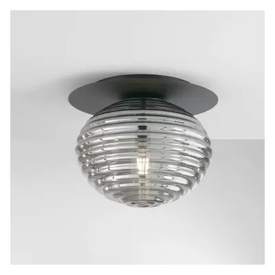 Eco-Light Stropní svítidlo Ripple, černá/kouřově šedá, Ø 35 cm