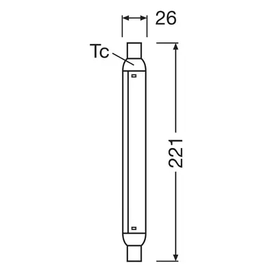 OSRAM LED žárovka OSRAM S15, S19, 22,1 cm, 4 W, 2 700 K