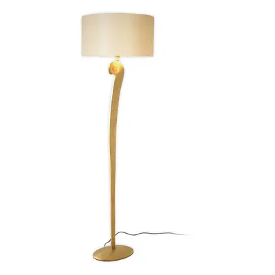 Holländer Stojací lampa Lino, barva zlatá/ecru, výška 160 cm, železo