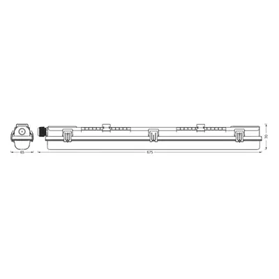 LEDVANCE Svítidlo LEDVANCE Submarine PCR 60 G13 T8 840 7 W odolné proti vlhkosti