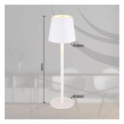 Globo Nabíjecí stolní lampa LED Vannie, bílá, výška 36 cm, CCT