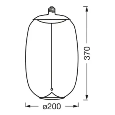 OSRAM OSRAM Vintage 1906 Big Elipse Oval, kouřové vlákno E27 818