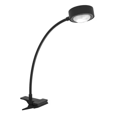 LIGHTME Stolní lampa LIGHTME Powerlens Flex, svorka, černá